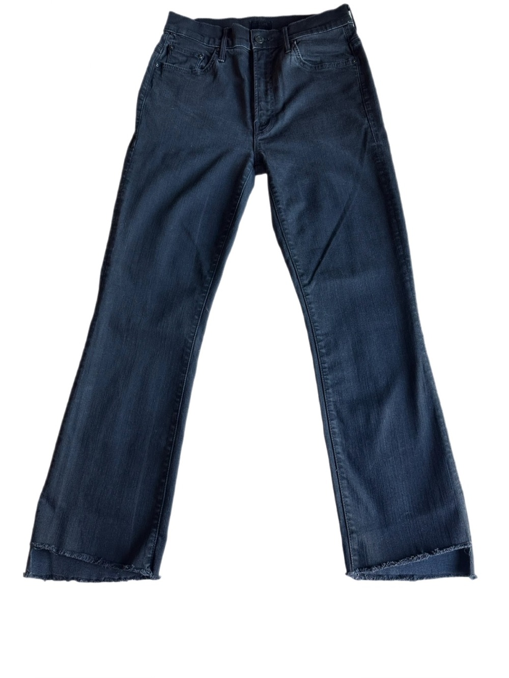 MOTHER The Insider Crop Step Fray Black Jeans Women’s Size 27